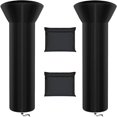 thumbnail image 1 of Lot de 2 Housses pour Chauffage de Patio Imperméables avec Fermeture Éclair et Sac de Rangement, Robustes, Anti-Déchirure, Anti-Neige, Résistantes au Vent, Anti-Poussière, pour Chauffage de Patio, Noir, 1 of 7
