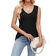 thumbnail image 3 of Camisetas Sin Mangas de Verano para Mujer, Camisetas Sin Mangas, Cuello en V, Ropa Informal Holgada, Conjuntos. Negro S, 3 of 10