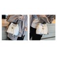thumbnail image 3 of Lady Bucket Bag Fashion Solid Color Drawstring Crossbody Bag Shoulder Purse, 3 of 10
