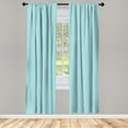 thumbnail image 3 of Ambesonne Pale Blue Curtains, Polka Dots Classical, Pair of 28"x63", Pale Blue White, 3 of 5