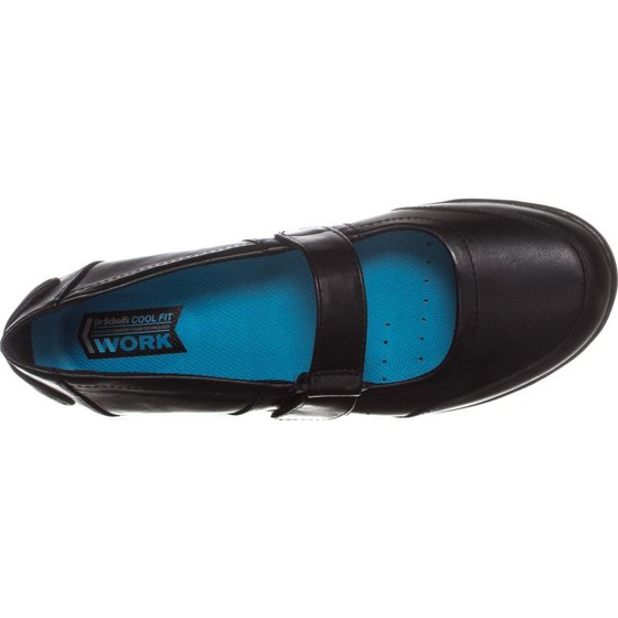 Dr. Scholl's Shoes Womens Dr. Scholls Hesper SlipResistant Mary Jane Flats, Black