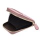 thumbnail image 4 of Monedero pequeño y elegante para tarjetas de identificación y crédito, billetera antimagnética con cremallera de color rosa, 4 of 8