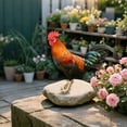 thumbnail image 5 of ICERUN 2Pcs Garden Statues,Rooster Sculpture Garden Decorations,Acrylic Material Animal Outdoor Statues,Style3, 5 of 7