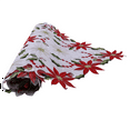 thumbnail image 6 of 5X Christmas Embroidered Table Runner, Luxury Holly Poinsettia Table Runner for Christmas Decorations, 15 x 70 Inch,5 x Christmas Table Runner,red & white, 6 of 8