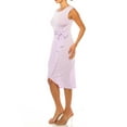 thumbnail image 2 of Women's Elegant Sleeveless Sheath Dress with Knife PleatsTulip Skirt Front Sash Detail, 2 of 5