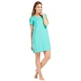 thumbnail image 3 of Fishers Finery Women's Organic Cotton Sleepwear Nightgown Dress (Trqse, XS), 3 of 3