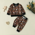 thumbnail image 2 of UYYX Toddler Outfits For Boys Toddler Suit Toddler Boy Sweatshirt Outfit Long Sleeve Shirt Jogger Pants Fall Outfits Winter Clothes Set 18-24 Months, 2 of 3