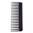 thumbnail image 2 of Peine de dientes anchos de plástico negro, peine ancho para desenredar el cabello ondulado, 2 of 6