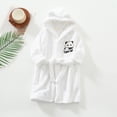 thumbnail image 2 of zuwimk Girls Fleece Hooded Robes, Warm Printed Bath Robe for Kids Soft Fuzzy Bathrobe for Gifts(White,18-24 Months), 2 of 6
