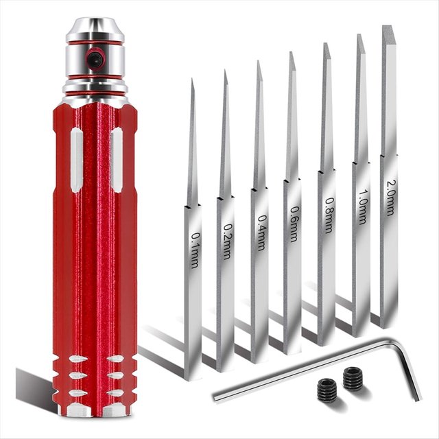 Prime Model Scriber , con 7 Cuchillas (0,1/0,2/0,4/0,6/0,8/1,0/2,0 Mm), para Tallado y Corte, Línea de Paneles, Modelo A Escala B
