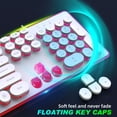 thumbnail image 3 of SYGTA Gaming Keyboard and Mouse Combo, 104 keys RGB Backlit USB-A Wired Computer Keyboard for Game and Office,Retro Punk Round Keycaps for PC Mac,Blue&White, 3 of 7
