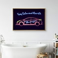thumbnail image 2 of IDEA4WALL Framed Canvas Art Wall Decor Classic Red and Yellow Sport Coupe Keep Calm and Race On Transportation Cars Digital Art Pop Art Chic 3D Neon for Dorm Home Office - 16"x24", 2 of 4
