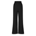 thumbnail image 4 of Weiqiqre Linen Pants Women High Waist Drawstring Cinch Bottom with Button Cotton Loose Casual Trouser with Pockets, 4 of 6