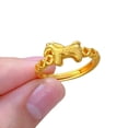 thumbnail image 1 of Anillo de dedo con diseño de cabeza de caballo y dinero para mujer, anillo ajustable con apertura del año 2026, accesorios de joyería, 1 of 7