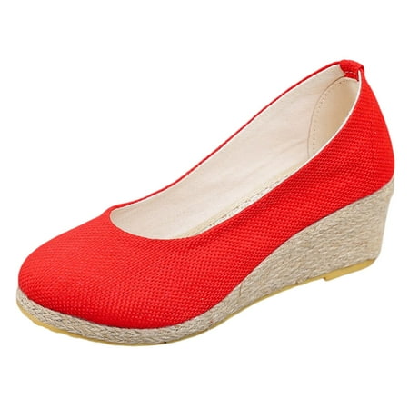 

Running Shoes Women Sneakers Slope Heeled Single Shoes For Women Are Versatile Fashionable Breathable Shallow Cut Casual Cloth Shoes For Women With High Heels Running Sh
