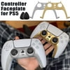 Controller Faceplate for PS5, TSV Decorative Accessory fit for PlayStation 5 PS5 Controller, Non-toxic PS5 Wireless Controller Accessories Decoration Shells Clip Cover - Gray/Gold