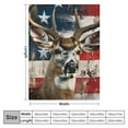 thumbnail image 4 of Shiartex   Blanket US Flag with Deer Forest Soft Warm Print Throw Blanket Adults Gift Sofa Chair Bed Office White, 4 of 6