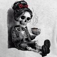 thumbnail image 3 of CafePress - Sitting And Holding A Steaming Cup Of Coffee Women's Long Sleeve T Shirt - Women's Long Sleeve Graphic Casual T-Shirt, 3 of 4