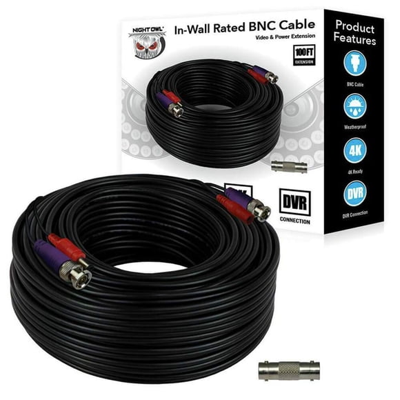 Cable de extensión de cámara Night Owl de 30 m para DVR 4K (paquete de 1)