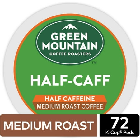 Green Mountain Coffee Half Caff Keurig K-Cup Coffee Pods, Medium Roast, 72 Count (4 Packs of 18