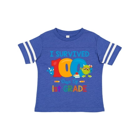 

Inktastic Survived 100 1st Grade Gift Toddler Boy or Toddler Girl T-Shirt