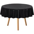 thumbnail image 1 of Clear Plastic Round Tablecloth - - Vinyl PVC Table Cloth Protector Oil Spill Proof Wipe Clean Table Cover for Dining Tables Parties Camping Crystal Clear, 1 of 7