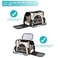 thumbnail image 5 of Tree Sherpa Fabric 900D Oxford Cloth Pet Carrier Bag with Nylon Webbing - 17x10x11.8 in - Black, 5 of 7