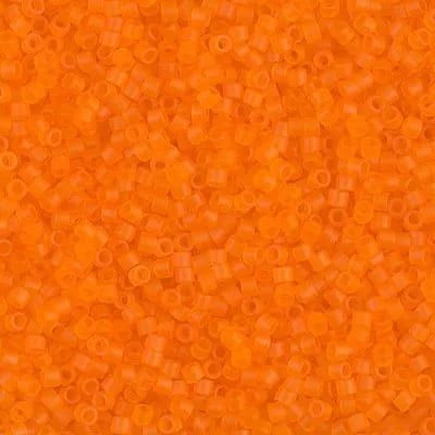 Miyuki Delica Seed Beads DB0744/DB744 11/0 Transparent Orange Matte 7.2 Grams