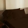 thumbnail image 4 of 4 Piece Corner Ruffle Sheet Set, 6" Inch Corner Ruffle On Flat Sheet And Pillowcases, 15 Inch Deep Pocket, 100% Egyptian Cotton, 800 TC, Twin Size, Solid Chocolate, 4 of 6