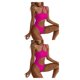 thumbnail image 1 of Sonducket Poliéster Mujer Bikinis Elástico Irregular Sexy Elegante Color sólido Natación Traje de baño Traje de baño Accesorios Rosa Rojo L Rosa roja L 2Conjunto, 1 of 6