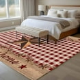 thumbnail image 4 of Western Texas Star Vintage Area Rugs 5'x8', Washable Small Throw Rugs for Classroom Bedroom, Rustic Wreath Wood Red Plaid Indoor Outdoor Rug Non-Slip Low Pile Carpet Runner Reversible Floor Mats, 4 of 8