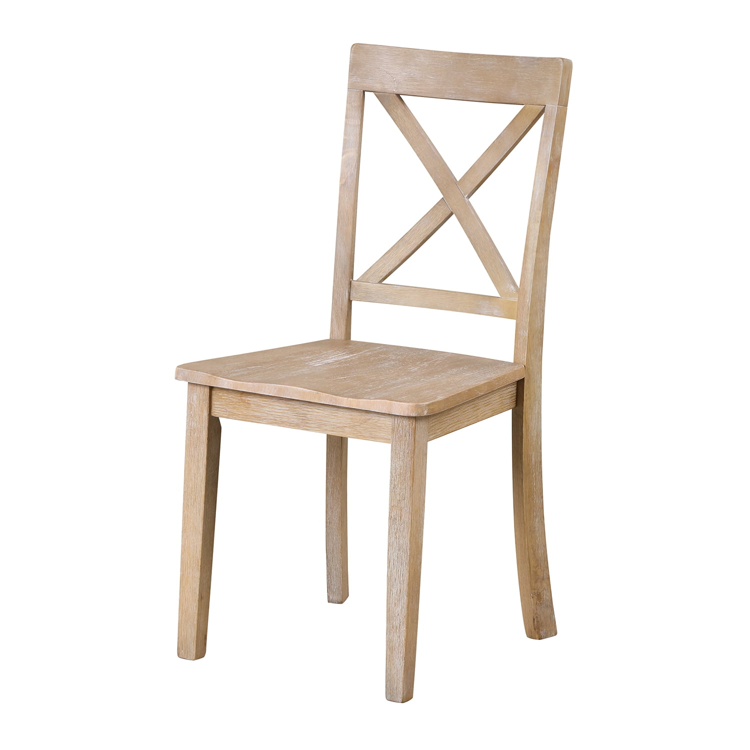 Kadyn 5 Piece Kitchen Dining Table and Chair Set, Dining Table Set for 4, Round Table and 4 Kitchen Room Chairs, Natural Wood Wash