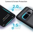 thumbnail image 3 of Designed for Pixel 7 Pro Case, Military Shockproof Protective Translucent Matte Back Anti-Scratch Phone Case Cover for Google Pixel 7 Pro 6.7 inch, Black, 3 of 13