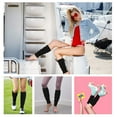 thumbnail image 2 of Women Knit Ribbed Black Leg Warmers 80s Eighty's Leg Warmers for Party Sports Yoga, 2 Pairs, 2 of 5