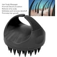 thumbnail image 2 of Scalp Massager Shampoo Brush Scalp Scrubber Soft Silicone Scrubber with Soft Silicone Bristles Waterproof Handheld Soft Hair Shampoo Scalp Wet Dry Hair Care (Black), 2 of 5