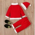 thumbnail image 5 of WIBACKER My First Christmas Baby Boy Girl Santa Claus Costume Velvet Tops+Pants+Hat+Socks 4 Pieces Newborn Xmas Party Cosplay Set, 5 of 12