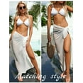 thumbnail image 4 of Oudiya Women's Long Sarong Swimsuit Coverups Chiffon Bikini Wraps Sheer Beach Bathing Suit Cover Up, 4 of 6