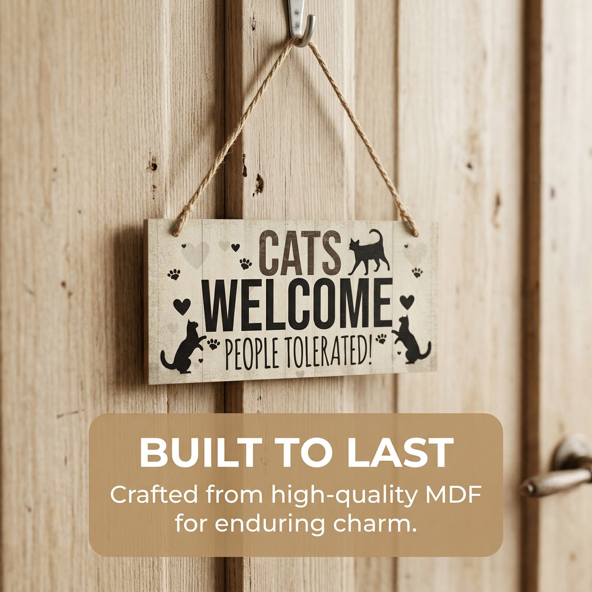 Unique Bargains Pet Sign Home Decor Decorative Wall Plaque Style D 3.9in