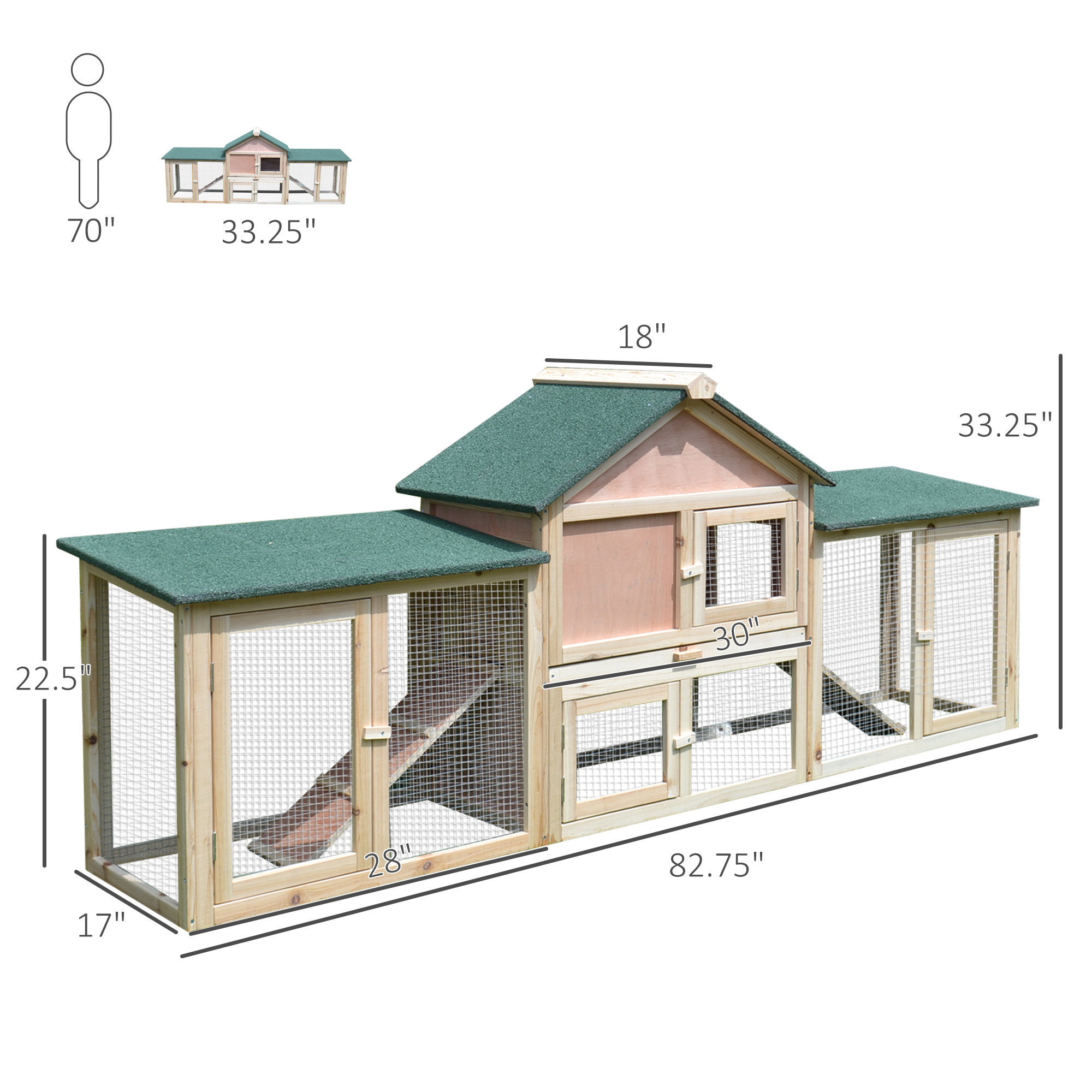 aosom rabbit hutch