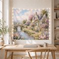 thumbnail image 5 of Picturesque Countryside Landscape in Quaint Scene, Dreamy Romantic Painterly for Nature Lovers, Pastoral Wall Art, Mother's Day Gift Wall Tapestry Wall Hanging for Bedroom and Living Room, 5 of 7