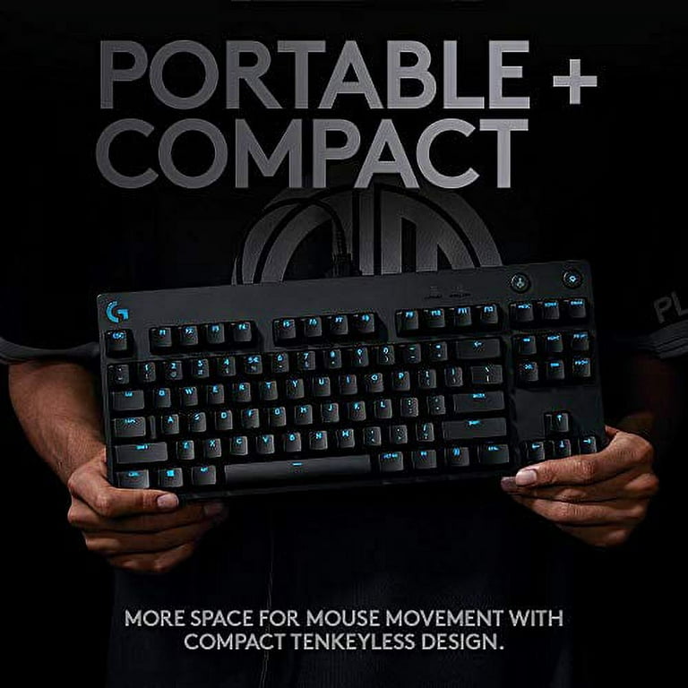 Logitech G PRO Mechanical Gaming Keyboard - Ultra-Portable Tenkeyless  Design, Detachable USB Cable, LIGHTSYNC RGB Backlit Keys, Official League  of