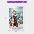 thumbnail image 5 of Merry Christmas Doberman Pinscher Enjoys Woofmas Winter Xmas Holiday 5x7in Folded Greeting Card Doberman Dog Lover Gifts Single Note Card with Envelope - 02022, 5 of 5