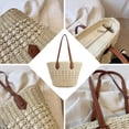 thumbnail image 4 of Kukuzhu Straw Beach Bag, Summer Straw Woven Tote Bag Beach Purse Weaving Shoulder Handbags for Vacation, 4 of 7