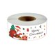 thumbnail image 4 of Rollo de pegatinas de Feliz Navidad, etiquetas de Santa Claus para paquete de tarjetas de regalo, envoltura de sobres, fiesta, pequeña empresa, rojo y verde, 120 Uds., 4 of 4