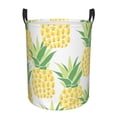 thumbnail image 2 of YFYANG Waterproof Laundry Hamper, Yellow Graffiti Pineapple Laundry Basket Oxford Fabric with Handle Foldable, S, 2 of 8