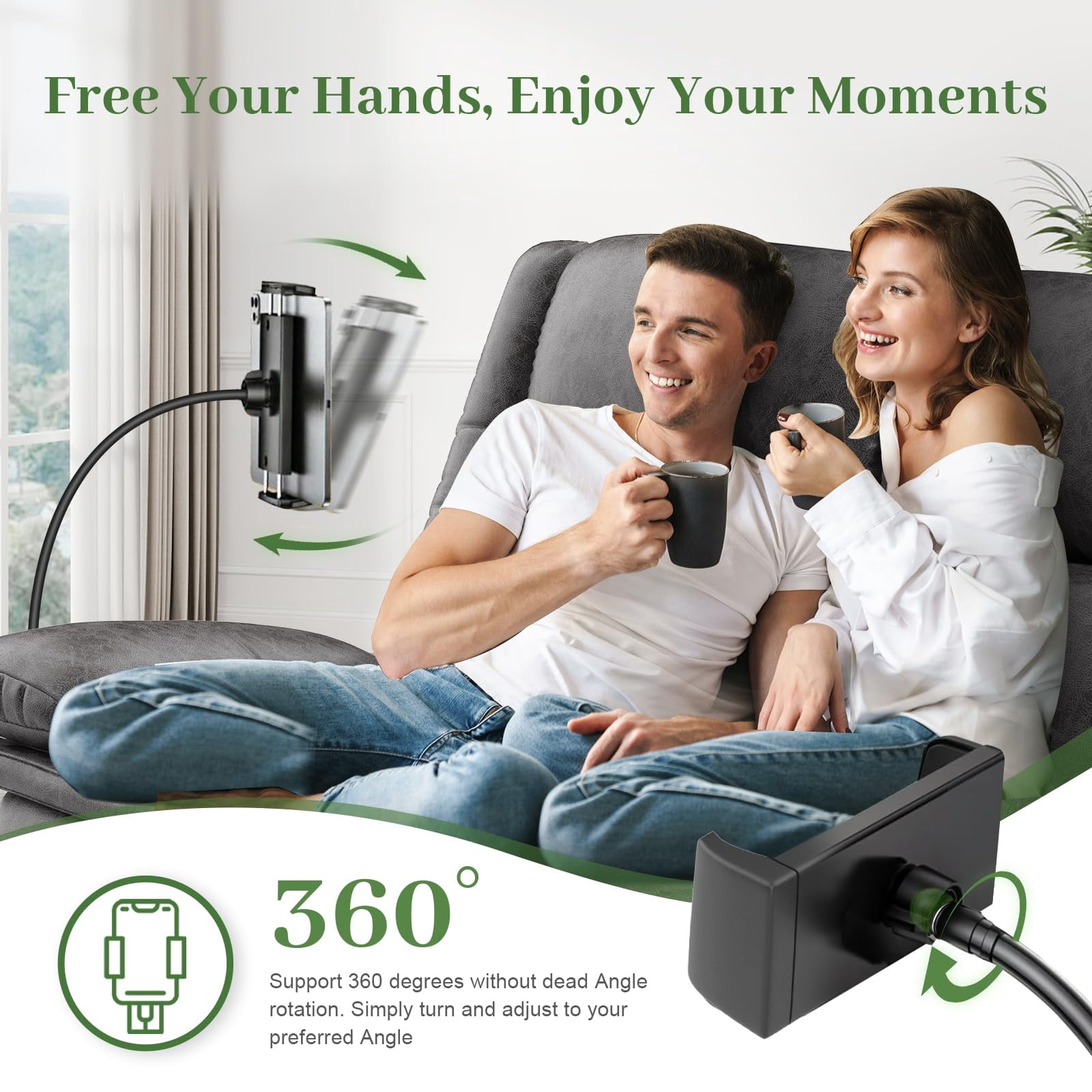 LOBERFVE Loveseat Recliner,  Double Reclining Sofa with Mobile Phone Holder and USB Port, 2 Seater Recliner Chair for Living Room, Home Theater, RV, Gray