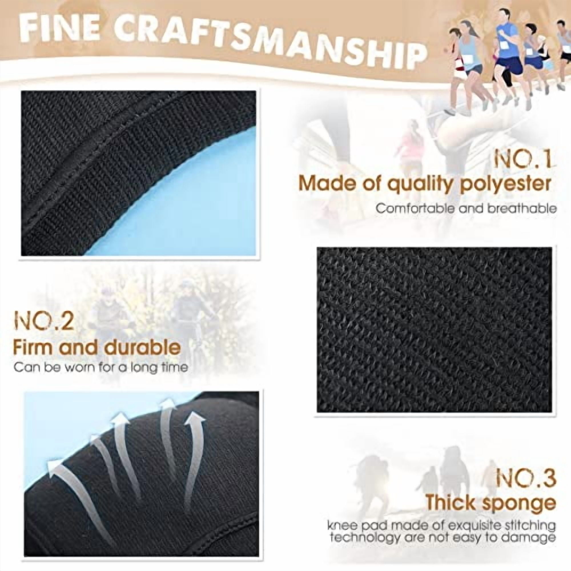 GOLRISEN 12 Pairs Volleyball Knee Pads for Dancers Soft Breathable Knee Braces for Men Women Football Soccer Yoga Skating Wrestling Running Cycling(Medium,Black)