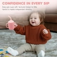 thumbnail image 5 of Sili Monster Silicone Sippy Cup with Straw for Babies Unisex 6+ Months - 1 Pack, Petal Pink, 5 of 6