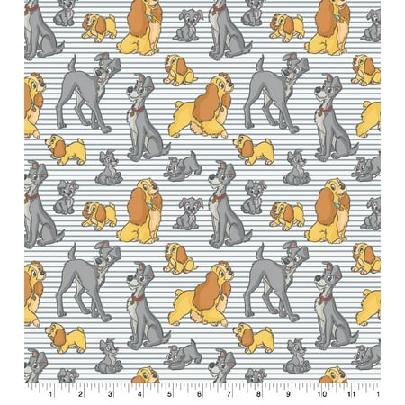 UPC: 0887816366311 | Disney Lady and the Tramp Cotton Fabric