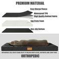 thumbnail image 4 of Exclusivo Mezcla Checkered Orthopedic Pet Bed for Medium Dogs 36"X24", Waterproof Removable Washable Cover, Black, 4 of 7